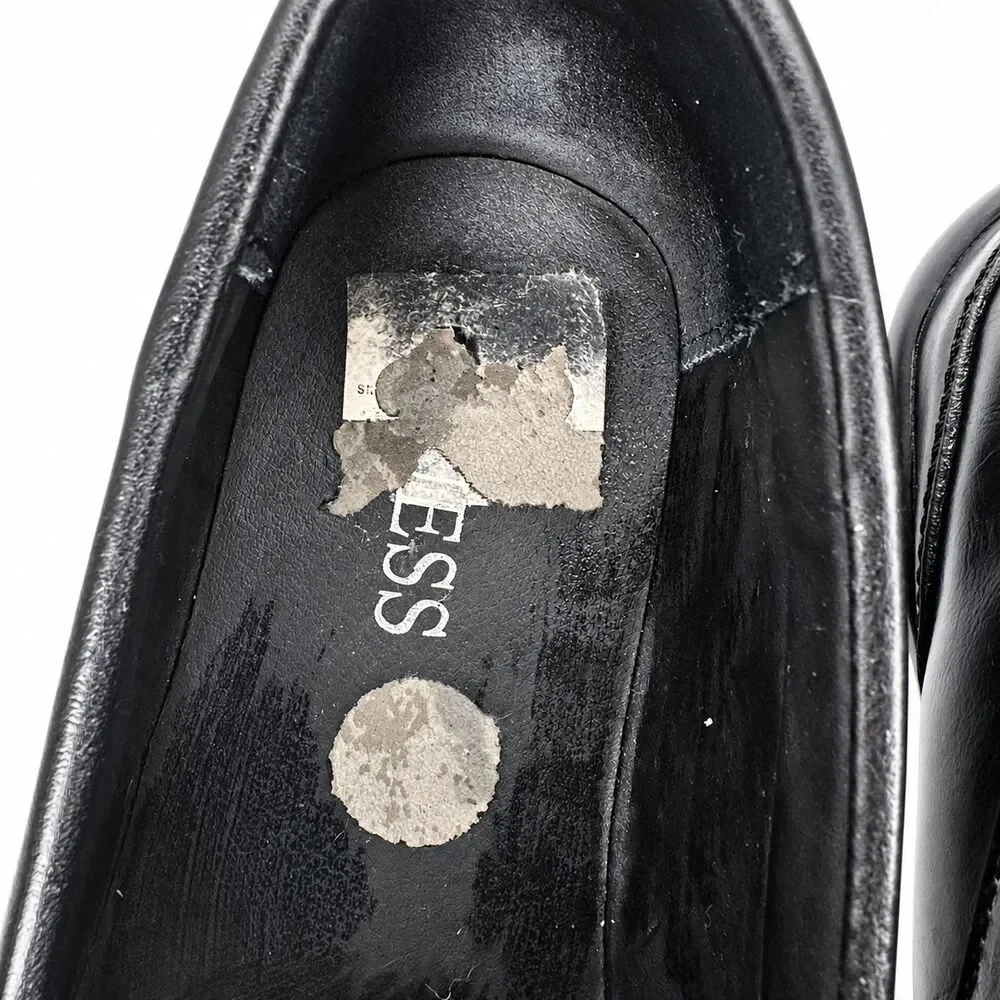 GUESS GMDREAM Men's Black Loafers Dress Shoes Size 8.5 Slip On Excellent No Box